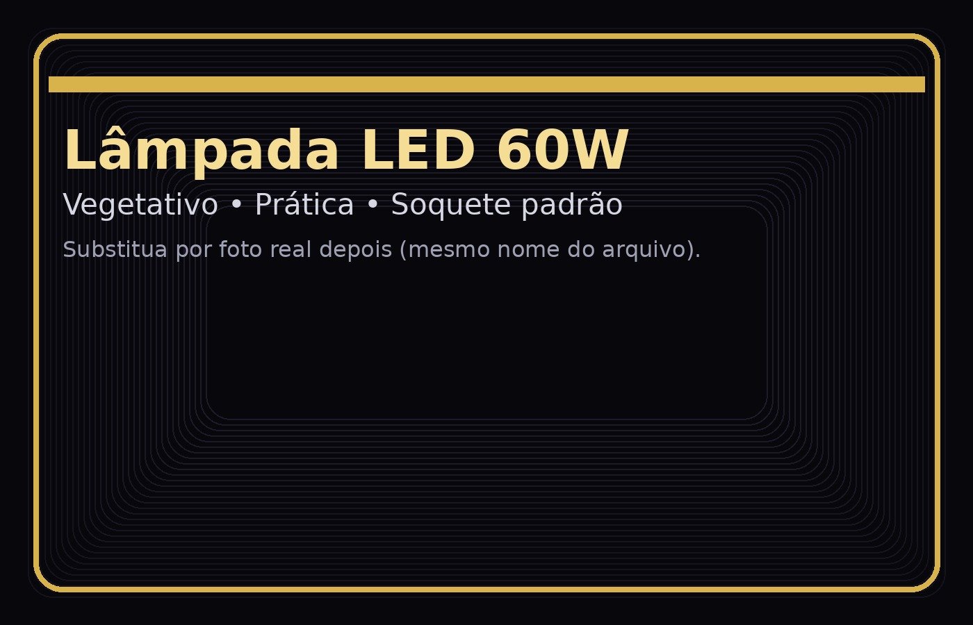 Lâmpada LED 60W vegetativo